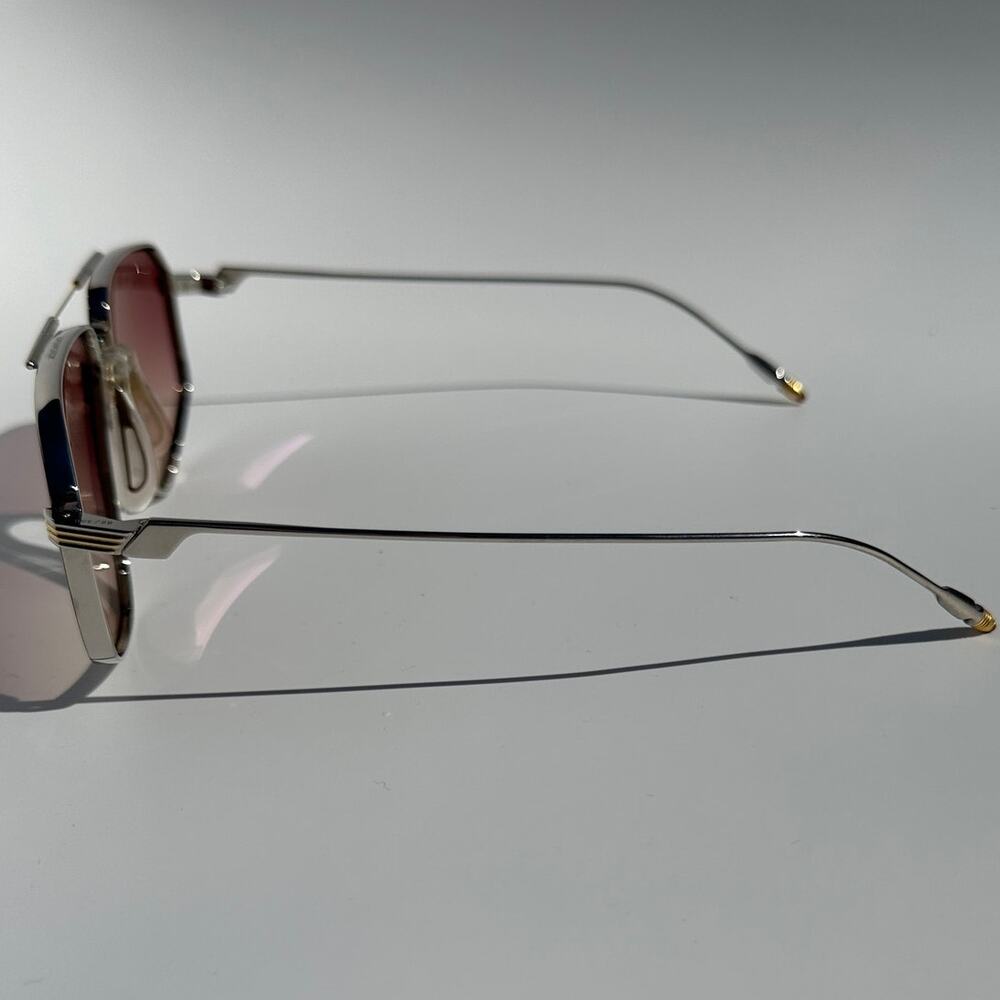 Jacques Marie Mage Jagger Empire Aviator Sunglasses Titanium x/350 Burgundy - Picture 10 of 16